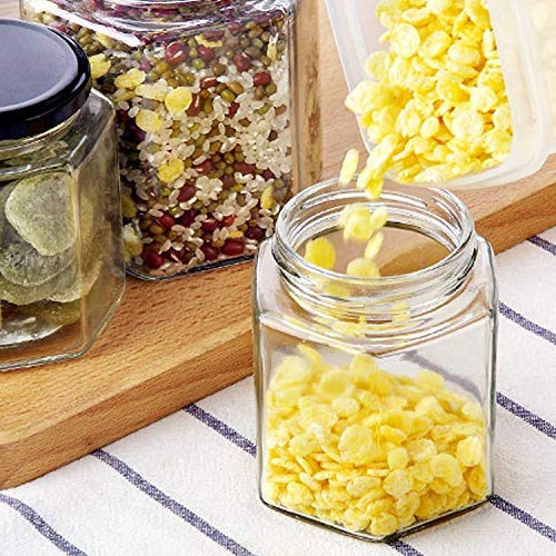 30 Pack Encheng 4 oz Clear Hexagon Canning Jars