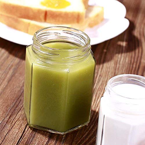 30 Pack Encheng 4 oz Clear Hexagon Canning Jars