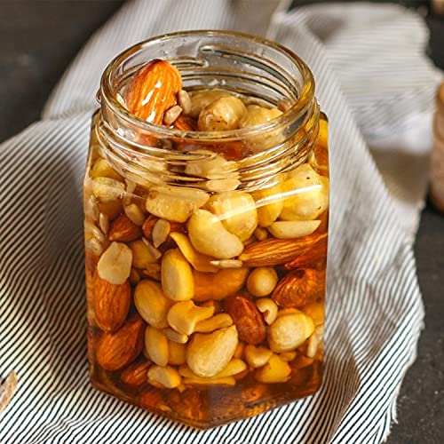 30 Pcs 4 oz Hexagon Glass Jars with Lids