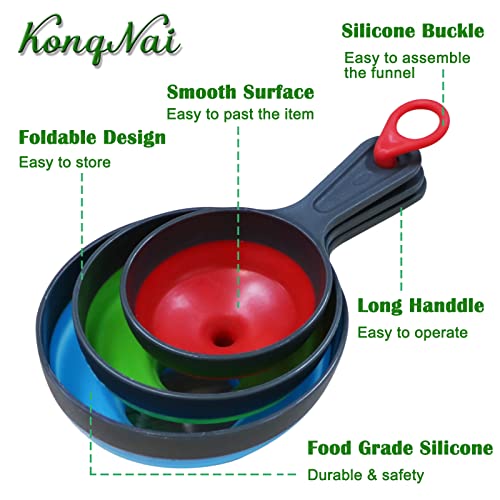 Silicone Collapsible Canning Funnel Set, Wide Mouth Jars