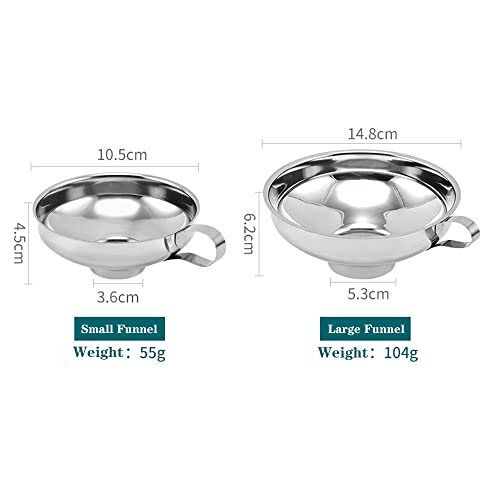 BILAL Stainless Steel Canning Funnel Set, Wide Mouth