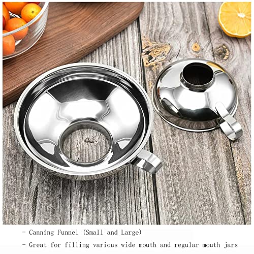 BILAL Stainless Steel Canning Funnel Set, Wide Mouth