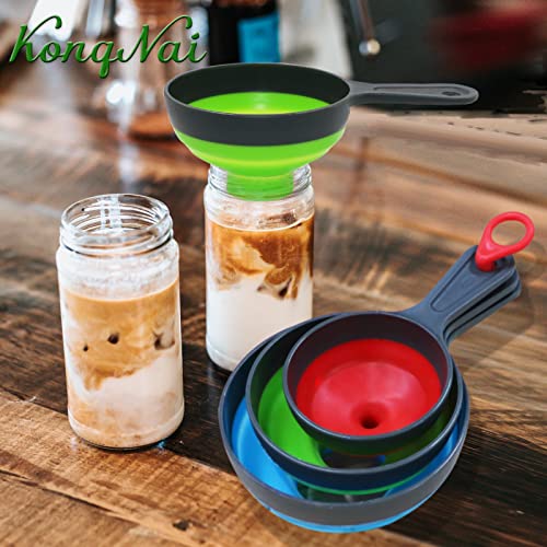 Silicone Collapsible Canning Funnel Set, Wide Mouth Jars