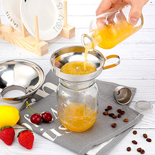 5-Piece Stainless Steel Canning Funnels for Mason Jars