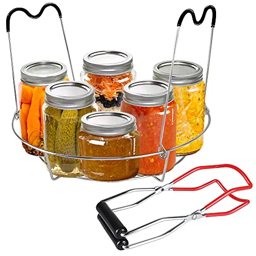 Stainless Steel Canning Rack, Holds 7 Pint Jars