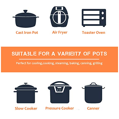 Round Stainless Steel Canning Steaming Racks Set of 2