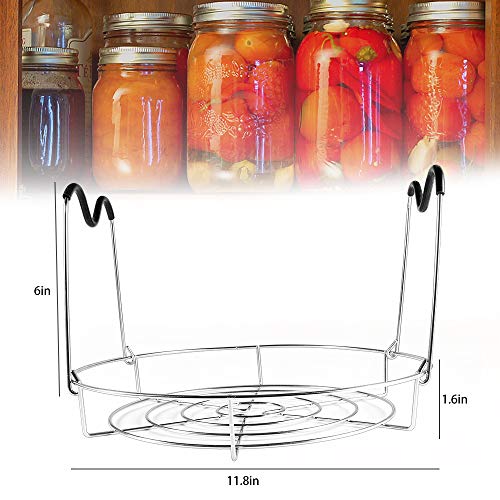 Stainless Steel Canning Jar Rack with Silicone Handle