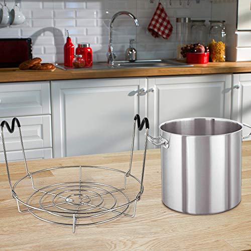 Stainless Steel Canning Jar Rack with Silicone Handle