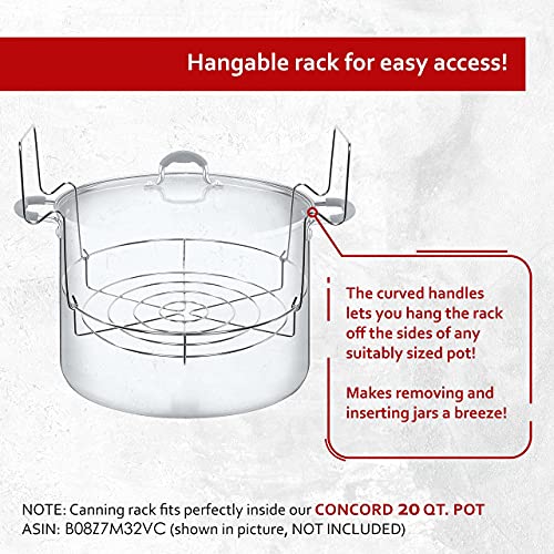 Concord 12" Stainless Steel Canning Rack - Bulk 2 Pack