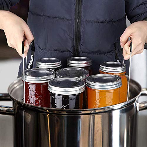 Stainless Steel Canning Jar Rack with Silicone Handle