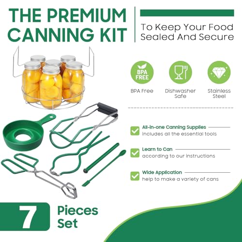 Premium Stainless Steel Canning Kit Set - 7 PCS