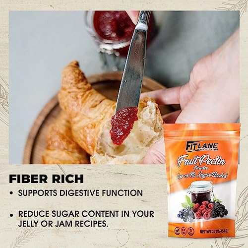 Premium Low Sugar Pectin for Jam Making, 1lb Bag