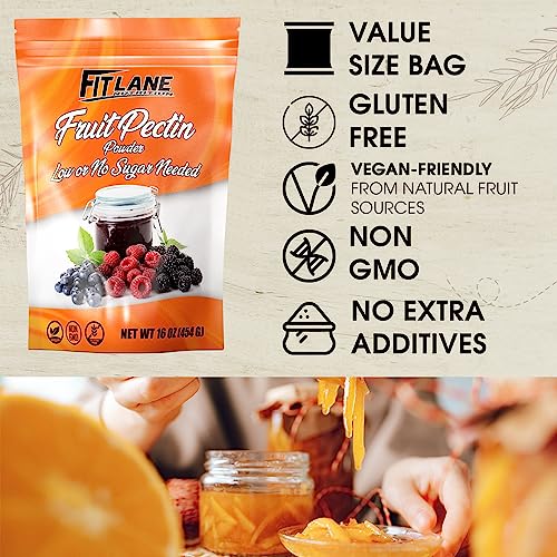 Premium Low Sugar Pectin for Jam Making, 1lb Bag