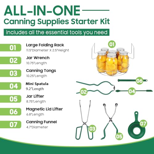 Premium Stainless Steel Canning Kit Set - 7 PCS