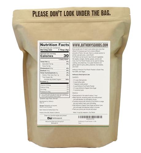 Anthony's Premium Fruit Pectin, 1.5 lb, Gluten Free