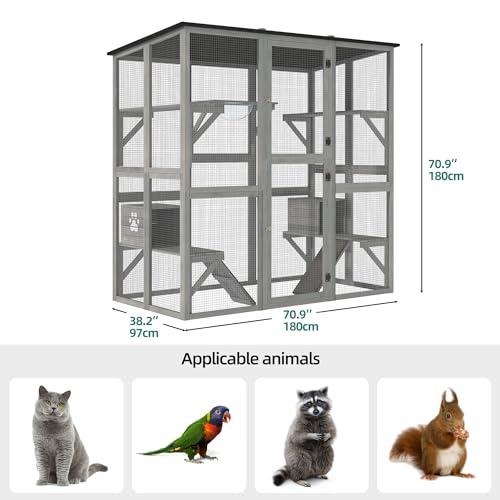 YITAHOME Large Outdoor Cat Enclosure with Cat House