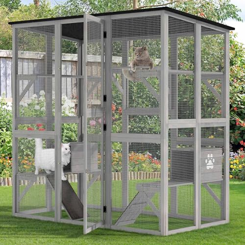 YITAHOME Large Outdoor Cat Enclosure with Cat House