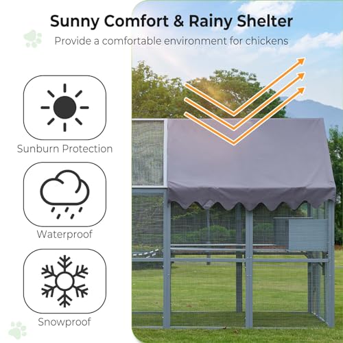 Large Wooden Catio with Waterproof Cover for Multiple Cats
