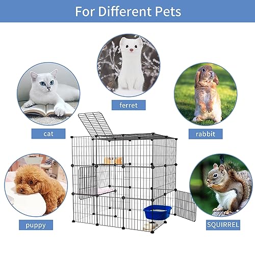 Oneluck 3-Tier DIY Cat Playpen Catio-Fits 1 Cat