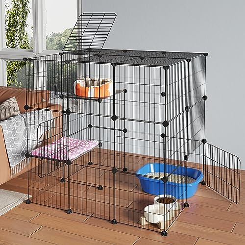 Oneluck 3-Tier DIY Cat Playpen Catio-Fits 1 Cat