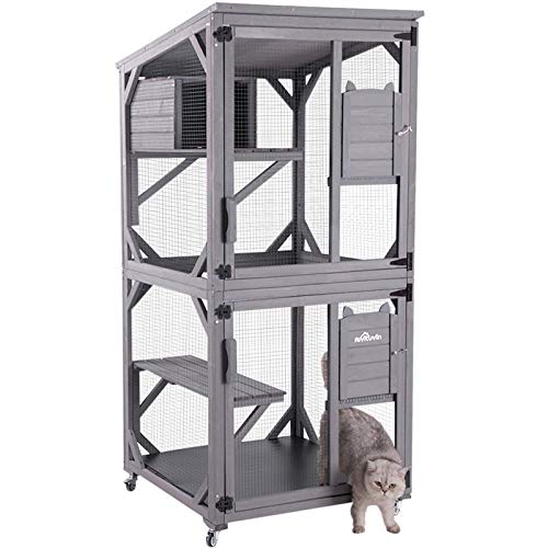 Aivituvin Cat House Outdoor Catio with Waterproof Roof