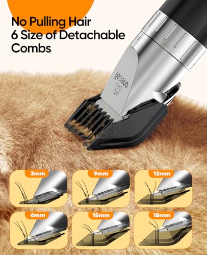 oneisall Quiet Cordless Cat Hair Trimmer Kit