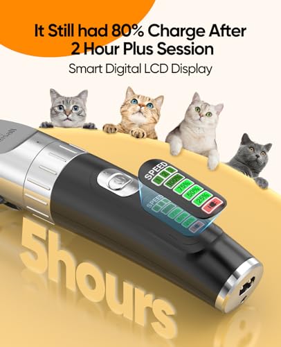 oneisall Quiet Cordless Cat Hair Trimmer Kit