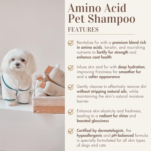 YUKIMI Dermatologist Certified Hypoallergenic Formula Pet Shampoo for Cats