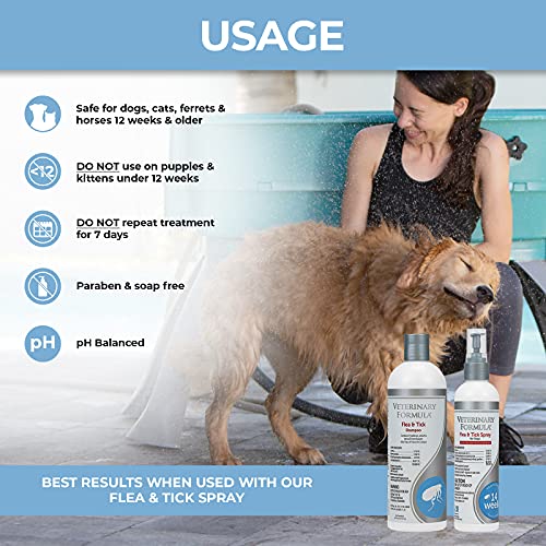 Flea and Tick Shampoo for Cats, 16 oz