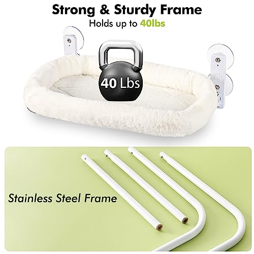 AMOSIJOY Cordless Cat Window Perch with Strong Suction Cups