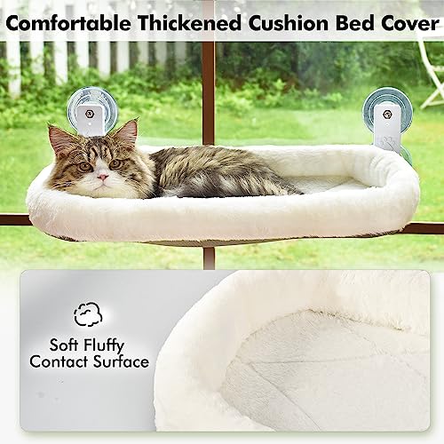 AMOSIJOY Cordless Cat Window Perch with Strong Suction Cups