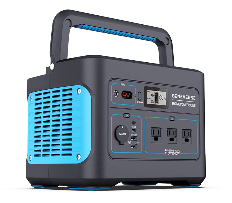 Geneverse 1002Wh Power Station, HomePower ONE: 8 Outlets