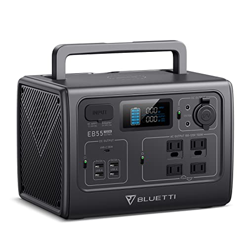 BLUETTI EB55 Portable Power Station, 537Wh Battery Backup