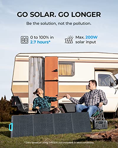 BLUETTI EB55 Portable Power Station, 537Wh Battery Backup
