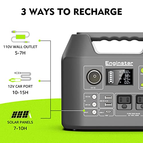 EnginStar 300W Portable Power Station for Outdoors