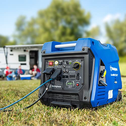 Westinghouse Outdoor Power Equipment 4500 Peak Watt Super Quiet Portable Inverter Generator, Remote Electric Start with Auto Choke, Wheel & Handle Kit, RV Ready, Gas Powered, Parallel Capable