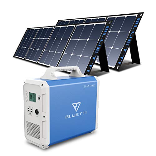 BLUETTI Portable Power Station with Solar Panel Bundle