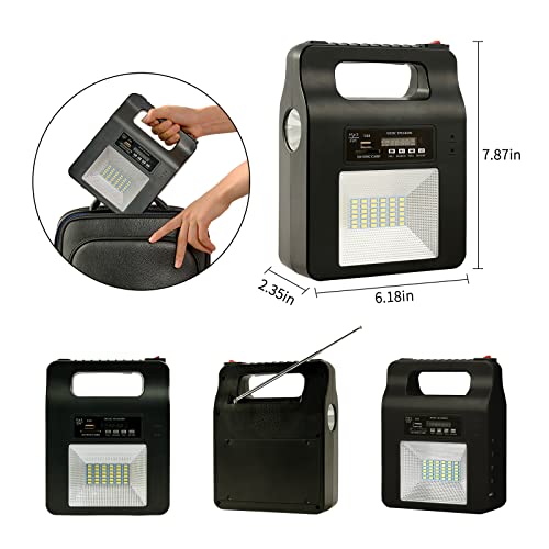 Solar Generator with Panels Included,Portable Power Generators Station 12000mAh with 3 LED Lamps, Emergency Solar Powered Generator for Home Use Camping Emergency Power Supply