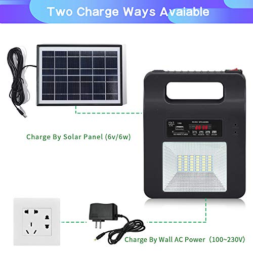 Solar Generator with Panels Included,Portable Power Generators Station 12000mAh with 3 LED Lamps, Emergency Solar Powered Generator for Home Use Camping Emergency Power Supply