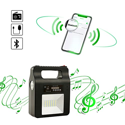 Solar Generator with Panels Included,Portable Power Generators Station 12000mAh with 3 LED Lamps, Emergency Solar Powered Generator for Home Use Camping Emergency Power Supply