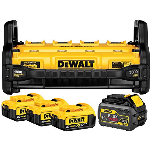 DEWALT FLEXVOLT Power Station with Charger (4 Batteries)