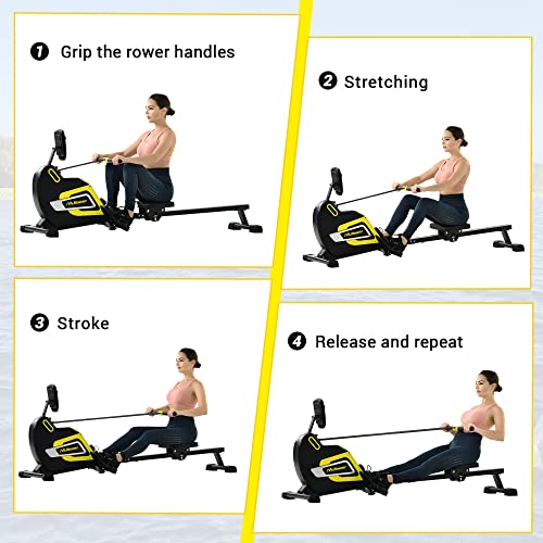 Merax Foldable Magnetic Rowing Machine, 14-Level Resistance