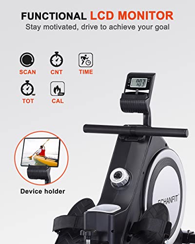 ECHANFIT Bluetooth Magnetic Rower - 16 Levels