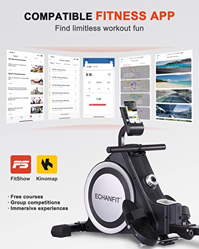ECHANFIT Bluetooth Magnetic Rower - 16 Levels
