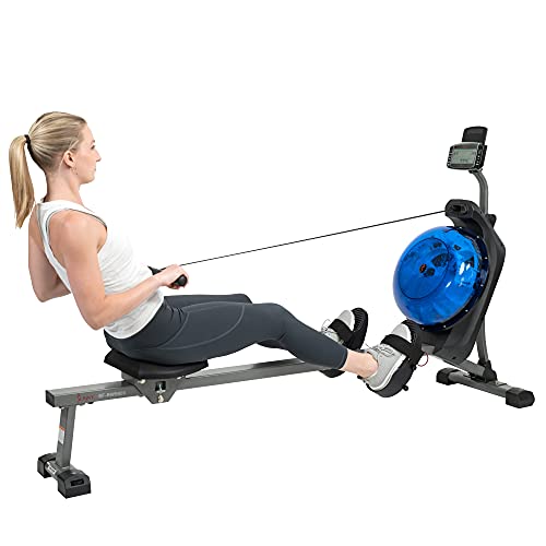 Sunny Hydro+ Magnetic Water Rowing Machine, Black