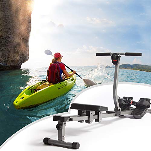 Foldable Hydraulic Rowing Machine - 250lbs Weight Capacity