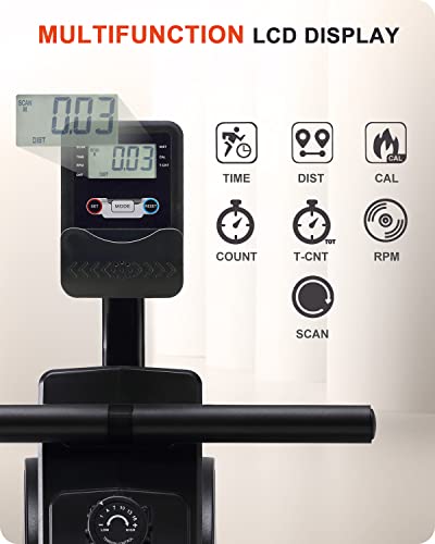 ECHANFIT Foldable Magnetic Rower with LCD Monitor