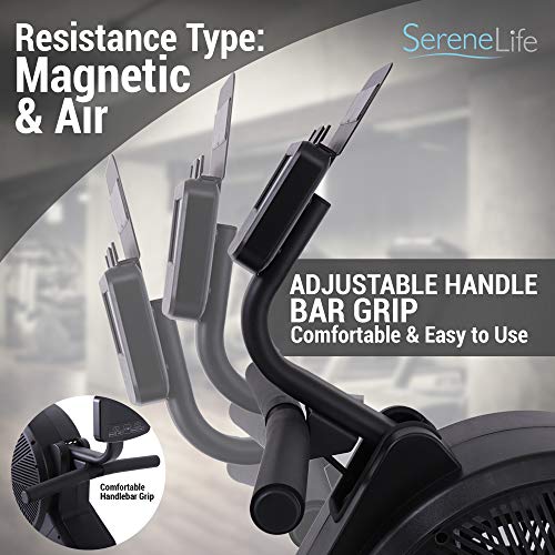SereneLife Smart Rowing Machine with Fitness App