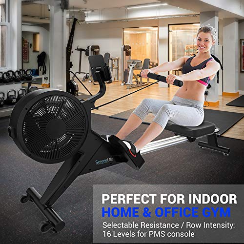 SereneLife Smart Rowing Machine with Fitness App
