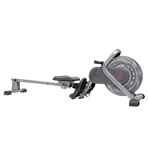 Sunny Health & Fitness Air Fan Rowing Machine Ergometer - SF-RW520050,Silver